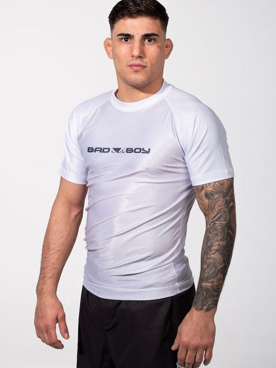 Bad Boy Ranked Ανδρική Κοντομάνικη Μπλούζα BB-000064-WW για Jiu-Jitsu Λευκή