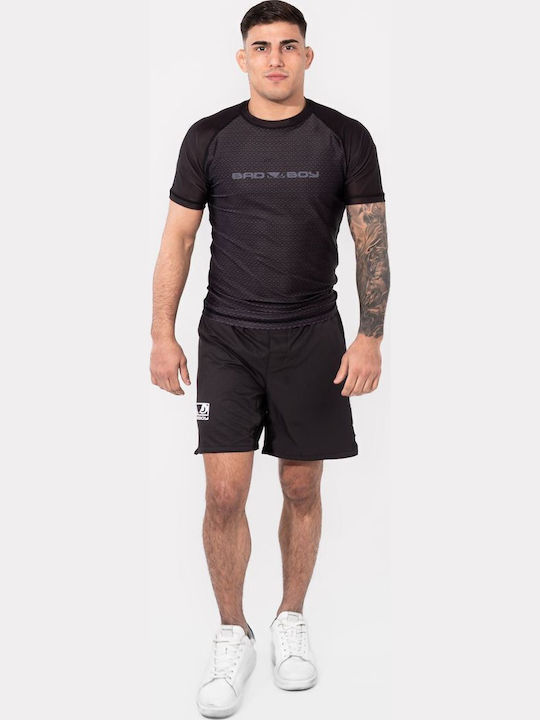 Bad Boy Ranked Ανδρική Κοντομάνικη Μπλούζα για Jiu-Jitsu Μαύρη