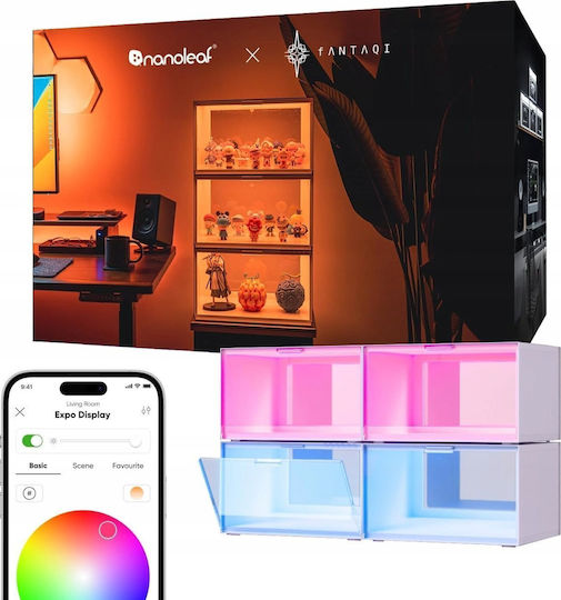 Nanoleaf X Fantaqi Expo Smart Led Display Case Starter Pack 4pcs Sqfx01k02-4wt