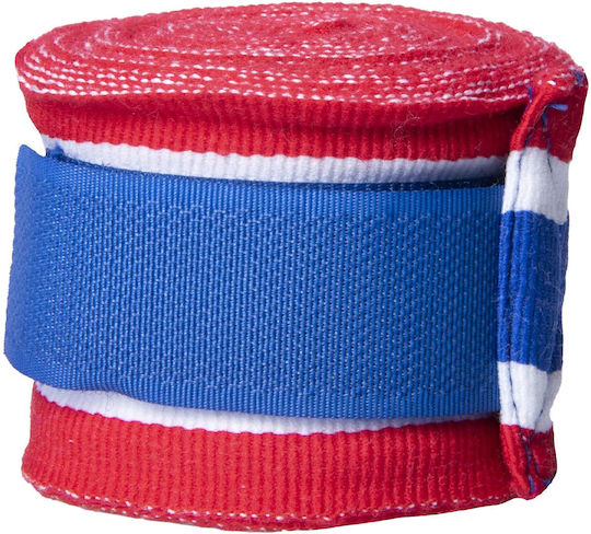 8 Weapons Semi-Elastic Martial Arts Hand Wraps 3.5 M Red Blue
