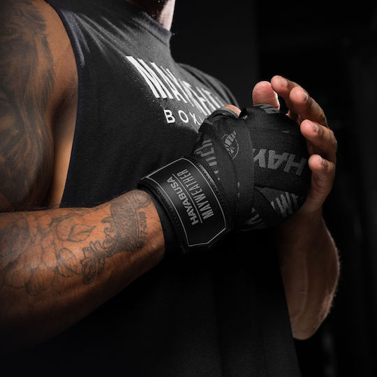Martial Arts Hand Wraps Hayabusa Mayweather 180” Deluxe Hand Wraps Black Grey