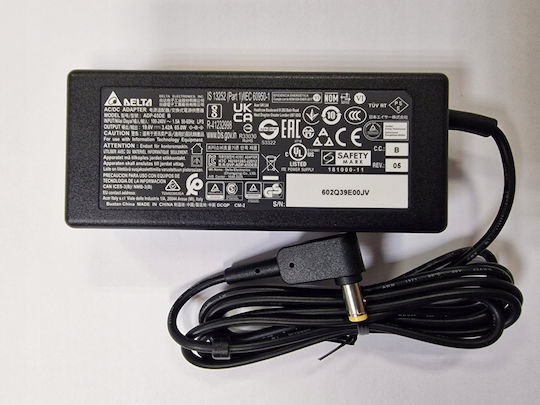 Acer Ac Adapter Φορτιστής Laptop 65W 19V 3.42A για Acer με Αποσπώμενο Καλώδιο Τροφοδοσίας