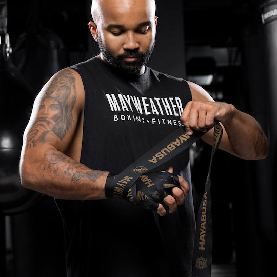 Bandage Hayabusa Mayweather 180” Deluxe Hand Wraps Black Gold