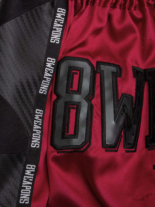Muay Thai Boxing Shorts 8 Weapons Carbon Red Dawn Red Black