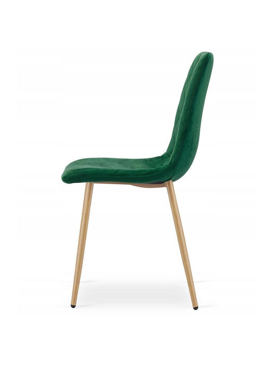 Dining Room Velvet Chair Dark Green Velvet 3pcs