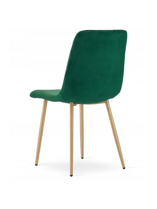 Dining Room Velvet Chair Dark Green Velvet 3pcs