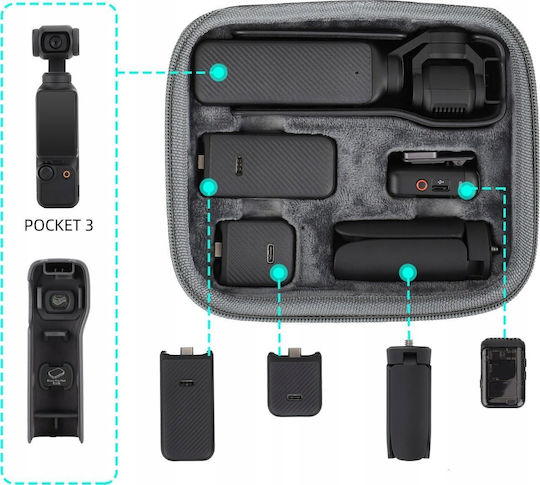 Sunnylife Θήκη Σκληρή Θήκη Βαλίτσα Προστατευτικό Dji Osmo Pocket 3 + Αξεσουάρ Op3-b718-d