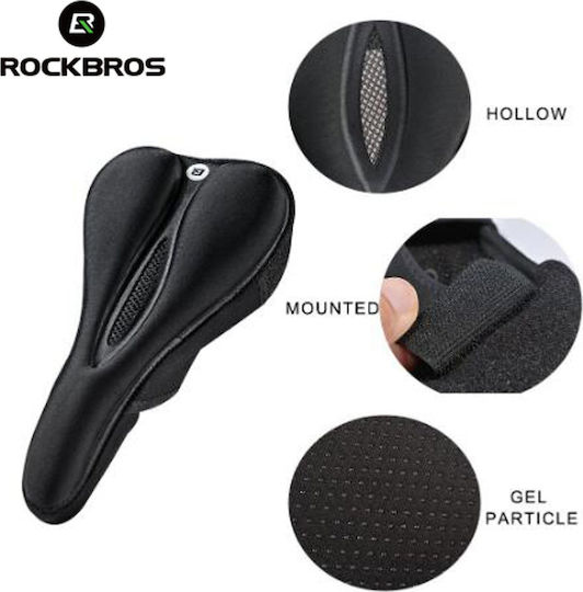 Rockbros Gel Seat Cover Bicycle Saddle Memory Foam Size M Black