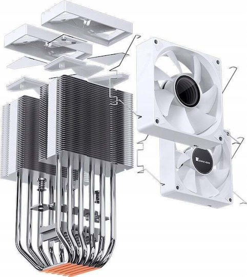 Jonsbo CR-1400 DV2 CPU Cooling Fan with ARGB for AM4/AM5/1200/115x/1700 Socket White