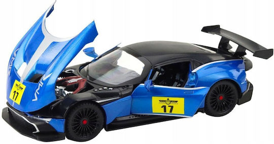 Metal Sports Car Lights Sounds Drive Blue 1:22