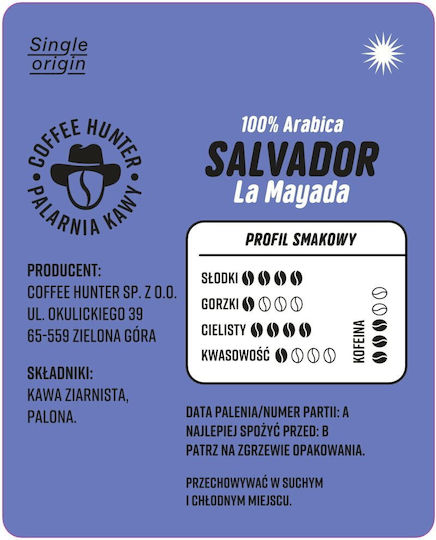 Salvador La Mayada Coffee Beans 1000 G