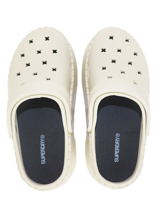 Superdry Women Anatomic White Clogs