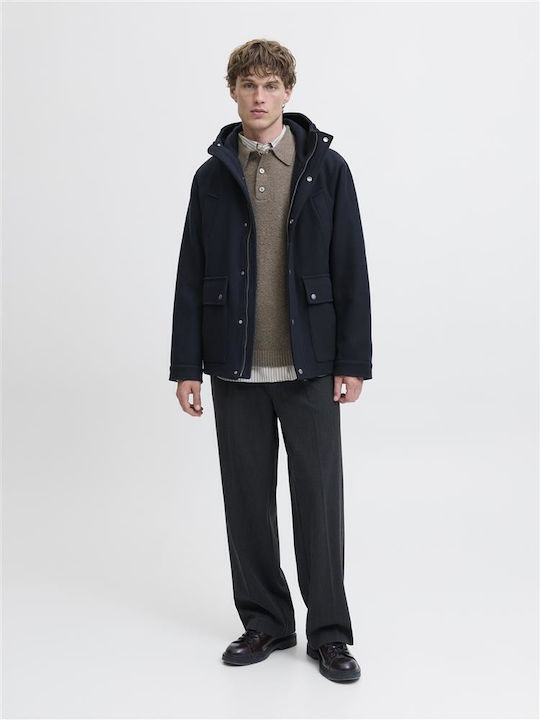 Herren Mantel Blau