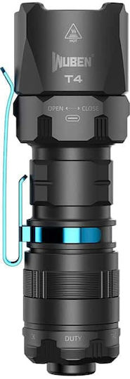 Wuben Flashlight LED IP68 with Maximum Brightness 850lm Black