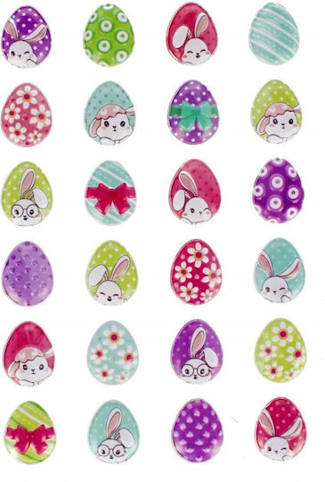 Puffy Stickers Eggs 24 Pieces Cf12/288
