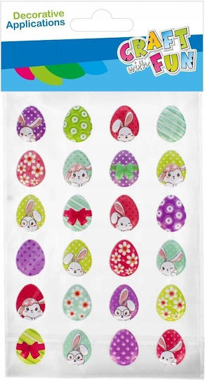Puffy Stickers Eggs 24 Pieces Cf12/288
