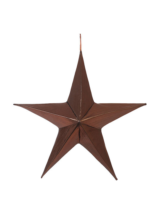 Lianos Fabric Christmas Decorative Pendant Star Brown