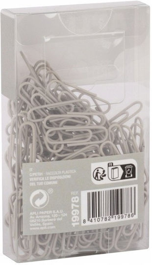 Apli Clips Rotunzi Pentru Hârtie 28mm 140 Bucăți Cutie Culoare Gri
