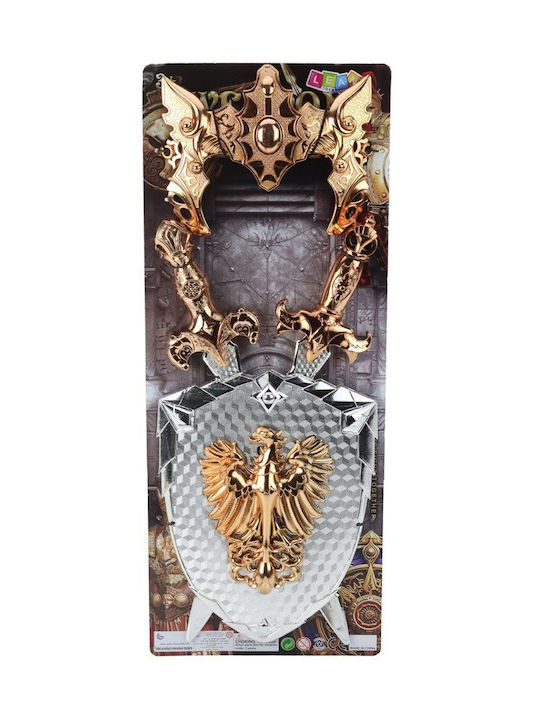 Knight Set Shield Two Swords Mask Silver Gold Eagle