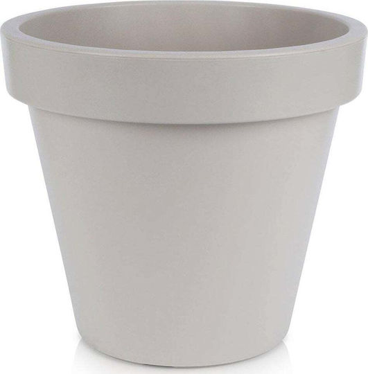 Vilde Pot Plastic Beige 35x35cm.
