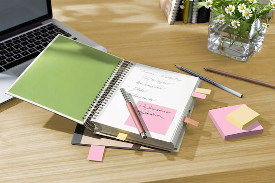 Post-it 3m Οικολογικά Αυτοκόλλητα Χαρτάκια Post-it Nature Παστέλ 76x76mm 6x100 Φύλλα