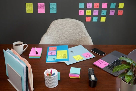 Post-it 3m Post-it Super Sticky Notes 47.6x47.6mm 12x90 Sheets Cosmic Palette