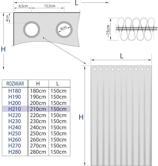 Hobbygarden Partydekorationen Wave Vorhang Grau 210 cm