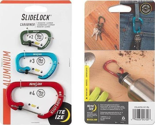 Комплект Карабинери Nite Ize Slide Lock 2 3 4 Алуминий