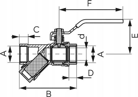 Ferro Βάνα / Διακόπτης 1/2" Θηλυκό