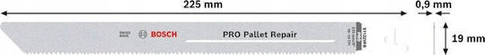Bosch Jig Saw Blade Pro Pallet Repair S1132vfr 0.9 X 19 X 225mm 5 Pieces