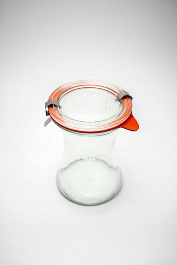 Weck Set 6Stücke Lebensmittelgläser Allgemeine Verwendung mit Deckel Glas Transparent 370ml 6Stücke