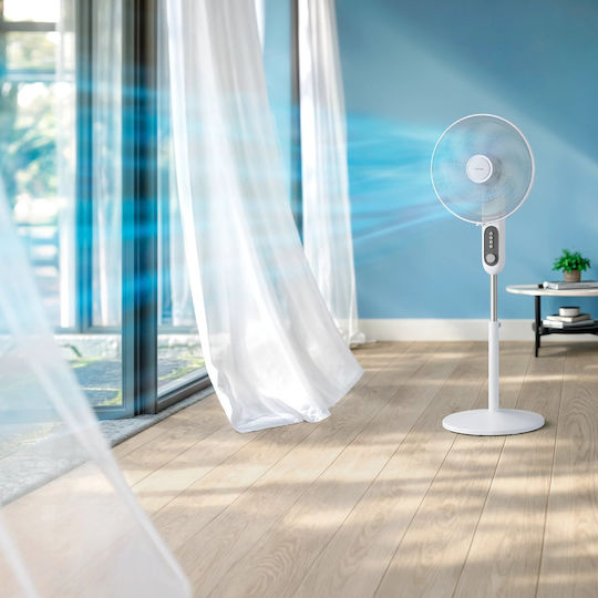 Philips Fan Cx1220 Ventilator Sockel 45W mit Fernbedienung Weiß