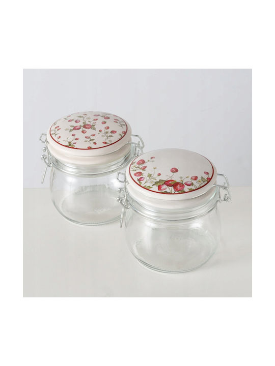 Boltze Vase General Use with Airtight Lid Glass Transparent 450ml