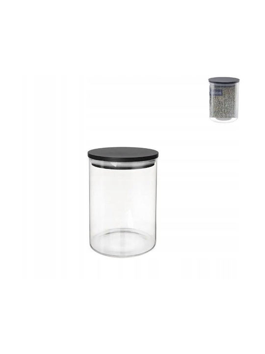 Orion Vase General Use with Lid Glass Transparent 600ml