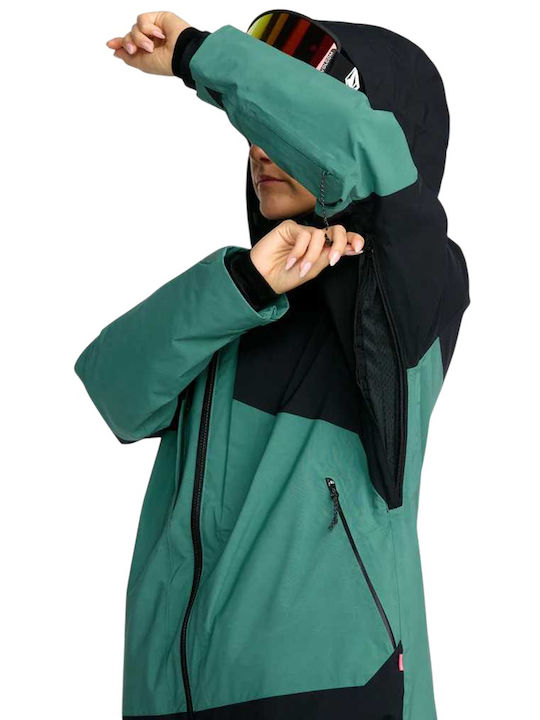 Volcom Stretch H0652602-SUG Γυναικείο Μπουφάν Gore-Tex για Σκι & Snowboard Πράσινο