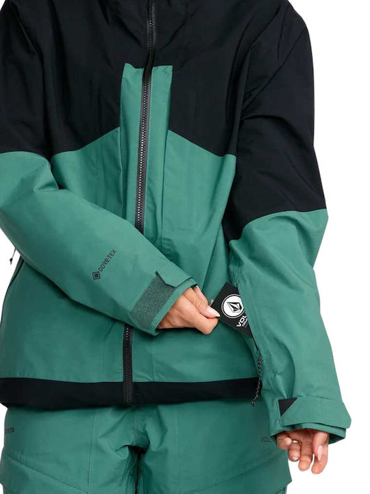 Volcom Stretch H0652602-SUG Γυναικείο Μπουφάν Gore-Tex για Σκι & Snowboard Πράσινο