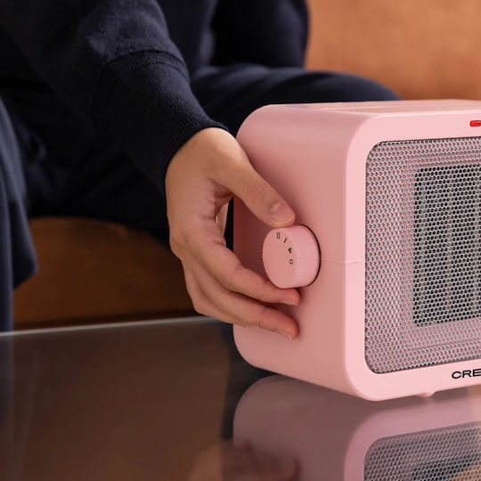 Create Warm Box Ceramic Fan Heater Room Floor Pink 1500W