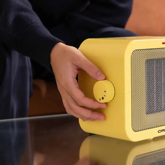 Create Warm Box Ceramic Fan Heater Room Floor Galben 1500W