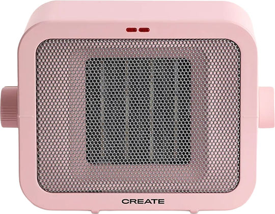 Create Warm Box Ceramic Fan Heater Room Floor Pink 1500W
