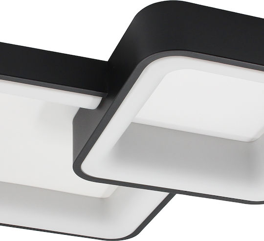 Keskor Plafonieră de Tavan 65buc Neagră cu LED Integrat