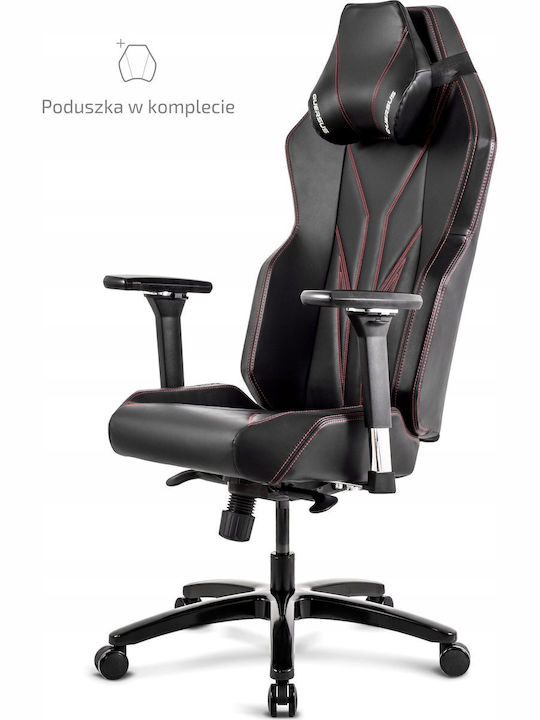 Quersus VAOS.2.3 Artificial Leather Gaming Chair with Adjustable Arms Red Accent