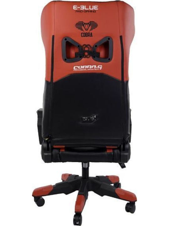 E-Blue Cobra Artificial Leather Gaming Chair with Adjustable Arms Red