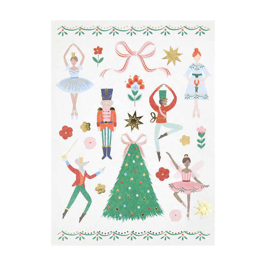 Αυτοκόλλητα Χριστουγεννιάτικα Ballet Nutcracker 10 Φύλλα