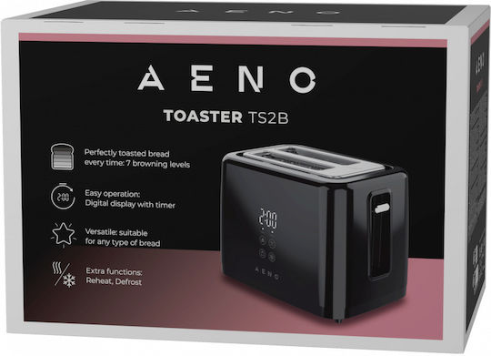 AENO Toaster 2 Slots 930W Black