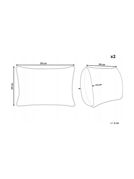 Beliani Sofa-Kissen Rote 30x50cm