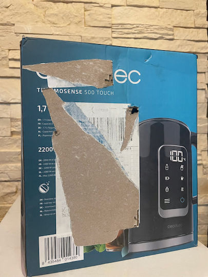 Cecotec Thermosense 500 Touch Βραστήρας 1.7lt 2200W Καφέ