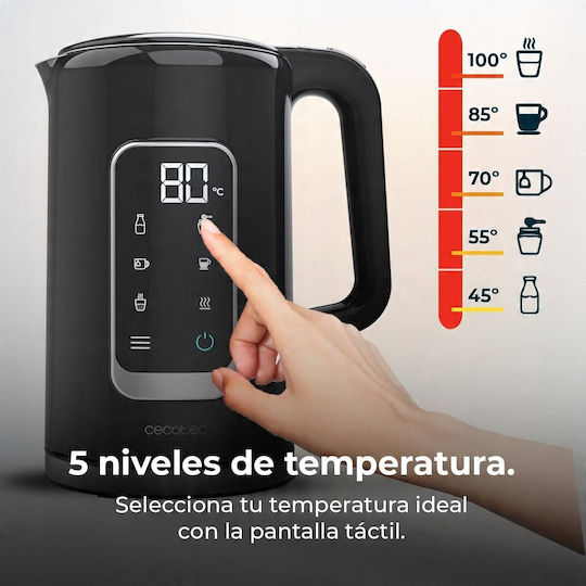 Cecotec Thermosense 500 Touch Βραστήρας 1.7lt 2200W Καφέ
