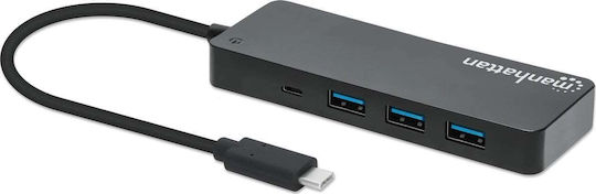 Manhattan Hub 7 Θυρών USB 3.0 με σύνδεση USB-C