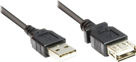 Good Connections USB 2.0 Kabel USB-A-Stecker - USB-A-Buchse Schwarz 5m 2511-OF5S