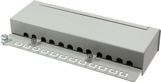 LogiLink Patch Panel για Rack 1U 19" 12 Θυρών cat6a Γκρι